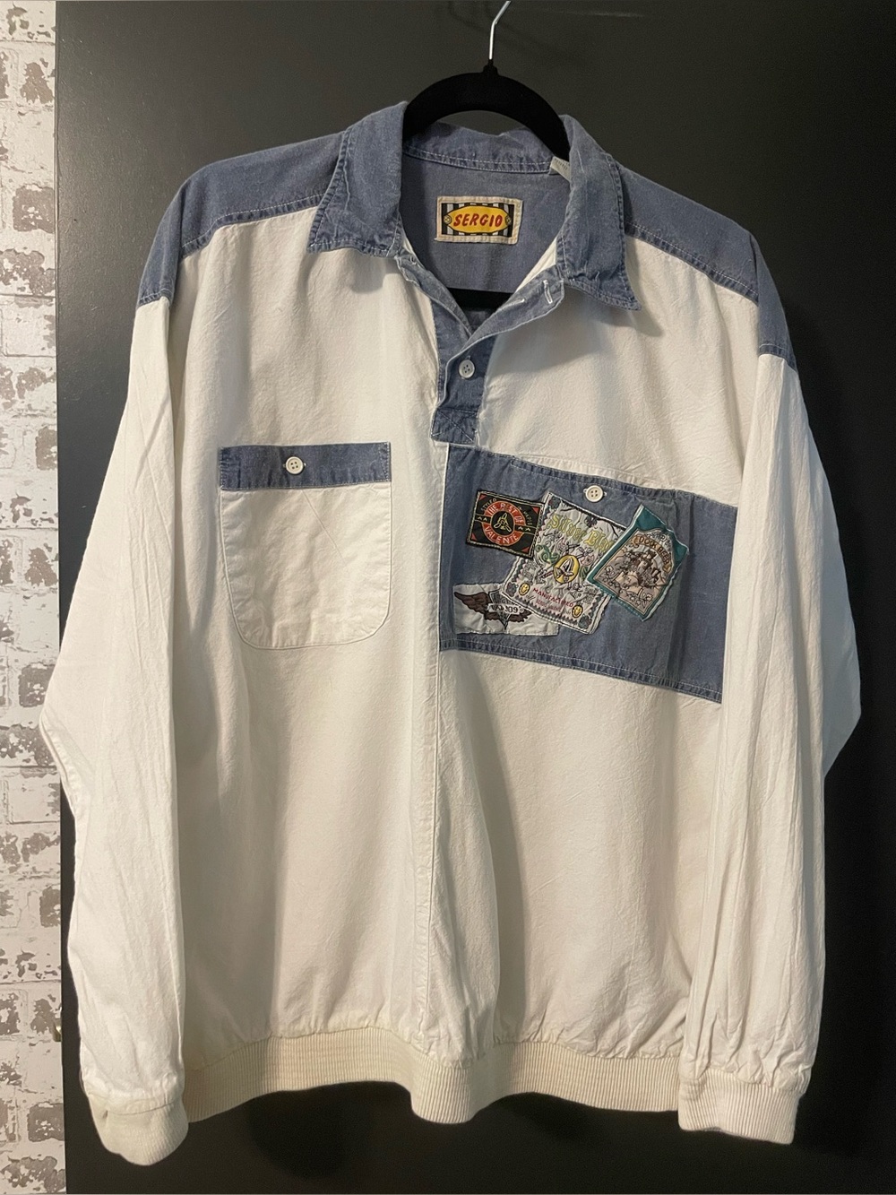 Vintage Sergio Valente Patchwork Colorblock Pullover Windbreaker XL 80s 90s